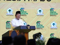 Pidato Prabowo di Perayaan HUT Partai Golkar ke-61