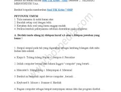 Kunci jawaban TIK SMP kelas 7 semester 2 2026