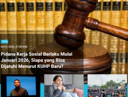 Tren pidana kerja sosial mulai 2026 | Kumpul kebo bisa dipidana