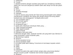 Tanda-Tanda Akhir Zaman dalam Soal TKA Agama Islam Kelas 6 SD Semester 2