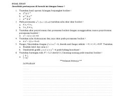 50 Soal Matematika Kelas 9 Lengkap Kunci Jawaban USBN 2026