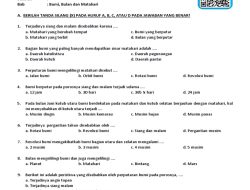 Kondisi Cuaca di Suatu Tempat dan Waktu Disebut? Soal IPA Kelas 6 SD