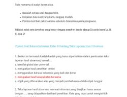 45 Soal Paket C Bahasa Indonesia Pilihan Ganda dengan Jawaban Tahun 2026